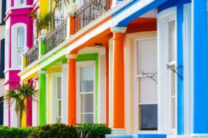 colourful exterior houses